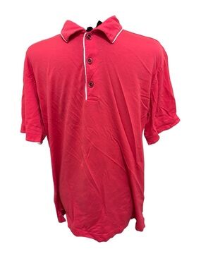 Robert Graham Coral Red Polo with White Piping